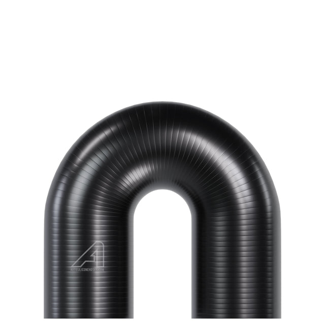 Silicone 180 Degree Hose Black