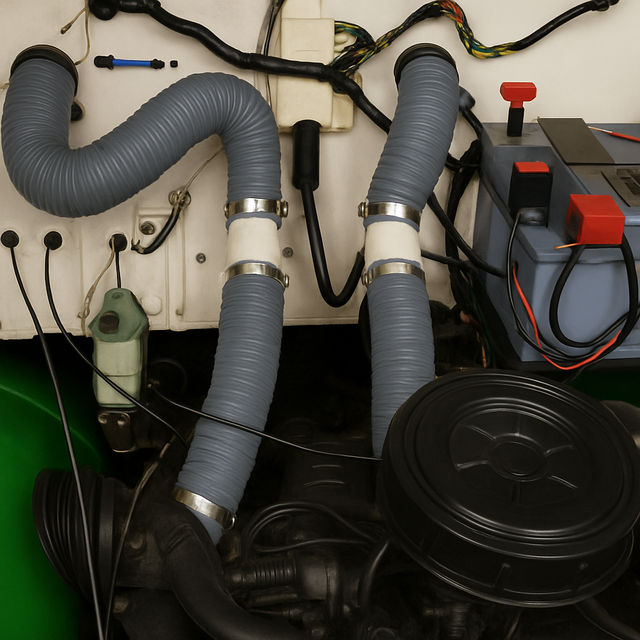 Silicone Heater Duct Upgrade Kit For Citroen 2CV Right Hand Drive 602cc