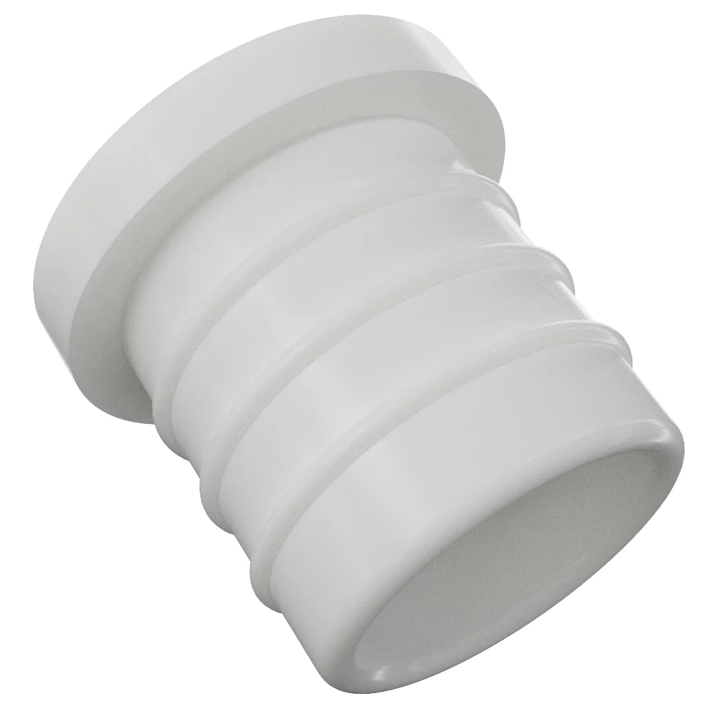 Plastic Blanking Hollow Hose Bung White