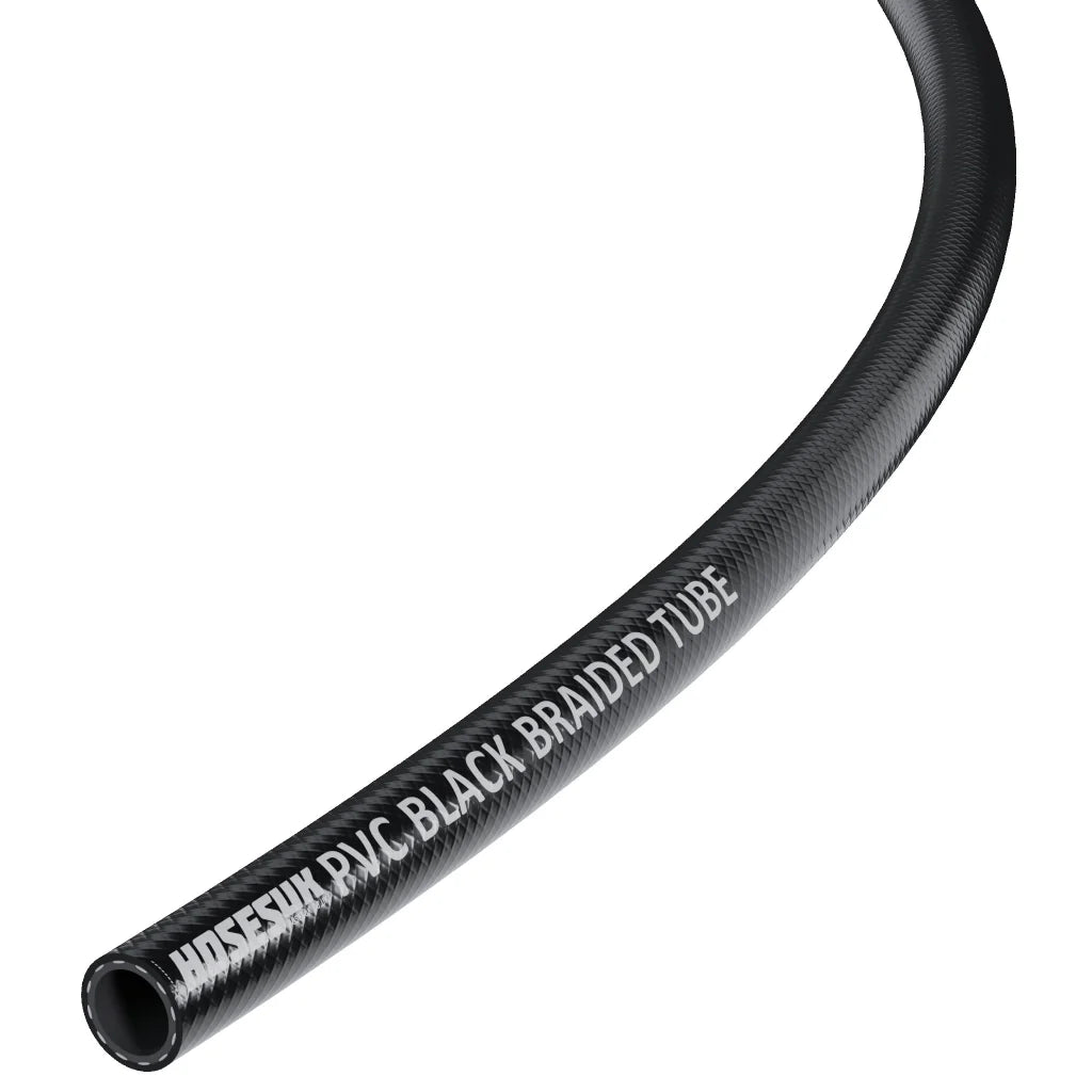 PVC Braided Hose 8mm Black