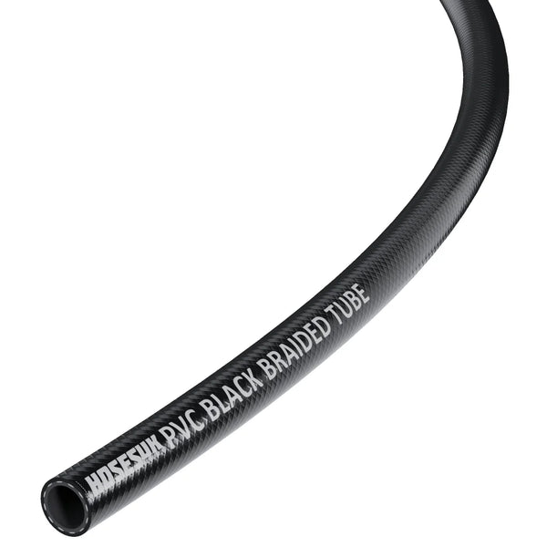 PVC Braided Hose 8mm Black