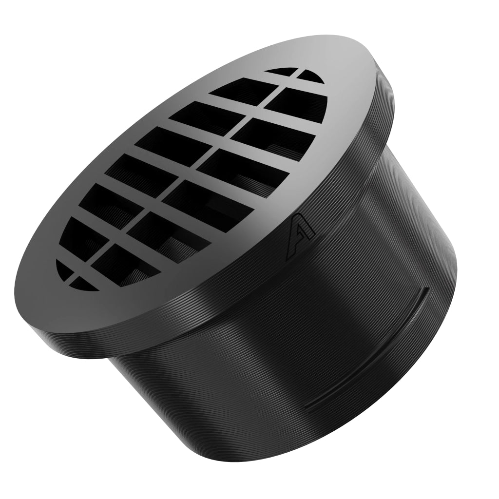 Plastic Round Ducting Vent Black