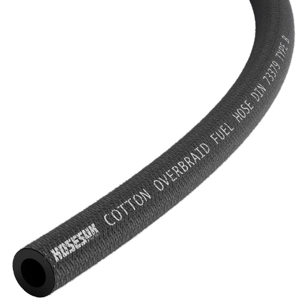 Rubber Cotton Overbraid Fuel Hose 9mm