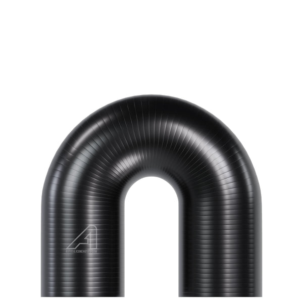 Silicone 180 Degree Hose Black
