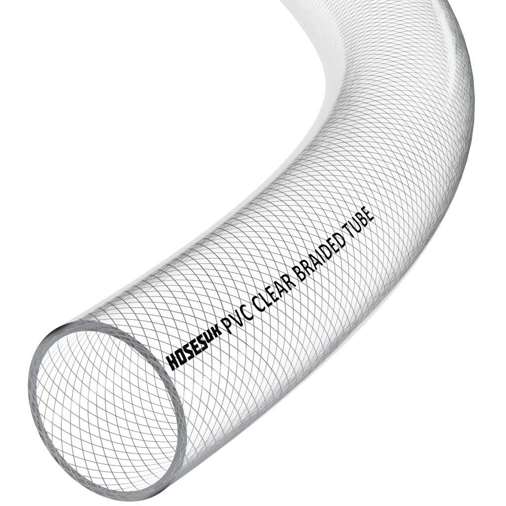 PVC Braided Hose 38mm Clear