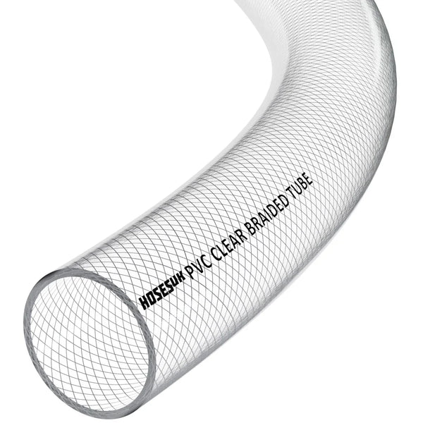 PVC Braided Hose 38mm Clear